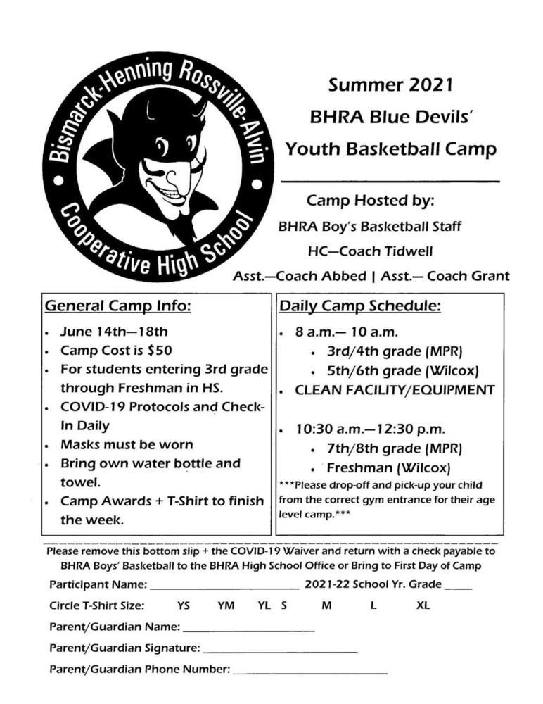 BHRA Summer Basketball Camp