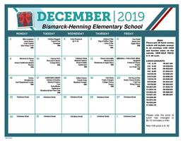 December 2019 - BHES Menu