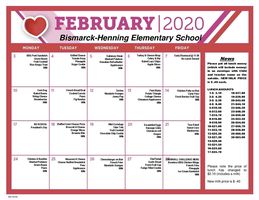 February 2020 - BHES Menu