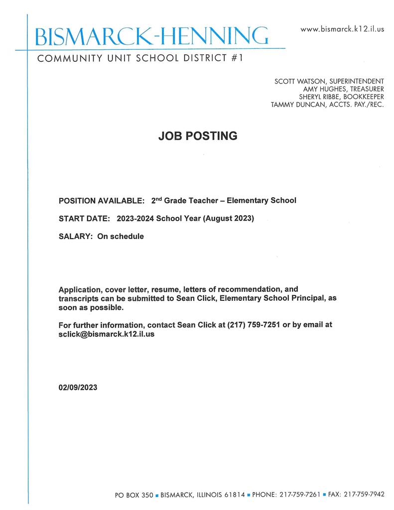 2nd Grade Teacher
